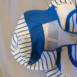 Blue and White Lululemon scuba hoodie